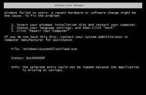 Fix Error 0xc000000f