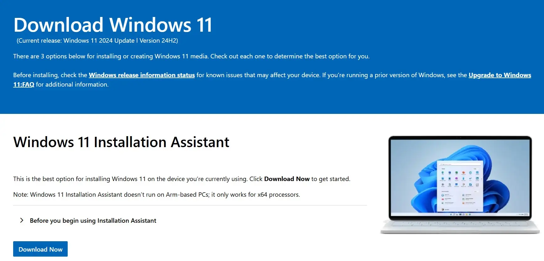 Download the Windows 11 Installation Assistant