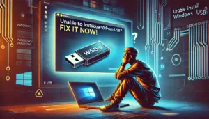 unable to install Windows 10 from USB