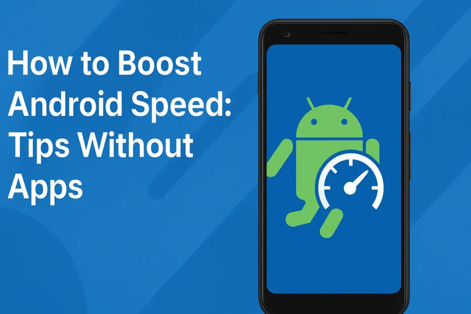 How to Boost Android Speed: Tips Without Apps