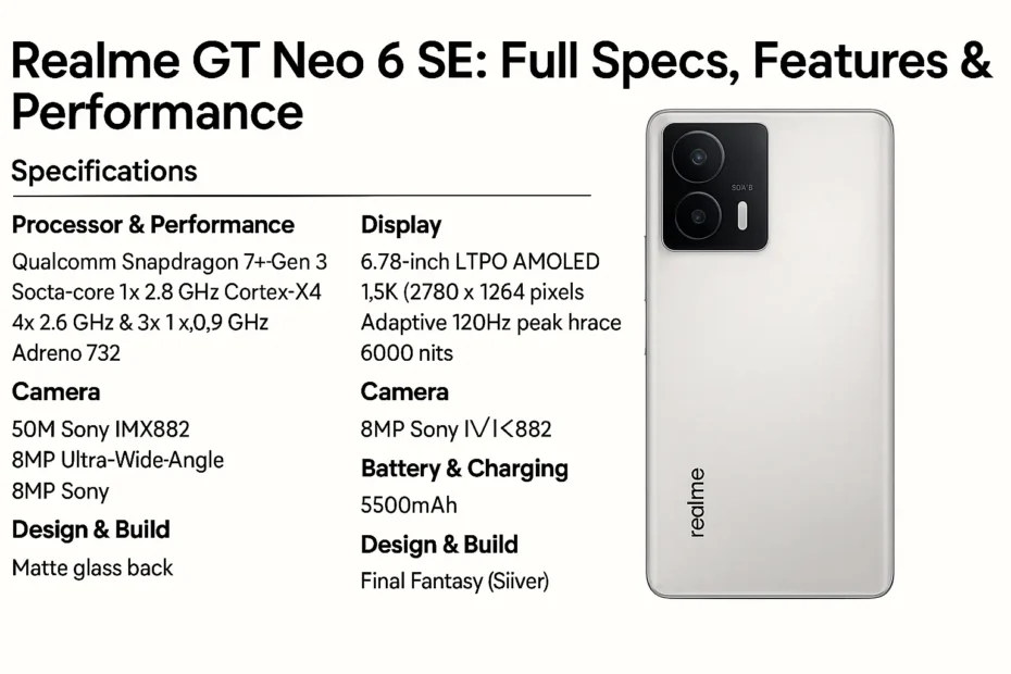 Realme GT Neo 6 SE specifications