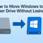 Transferring Windows from HDD to SSD concept with Windows OS, hard drive, and SSD connected