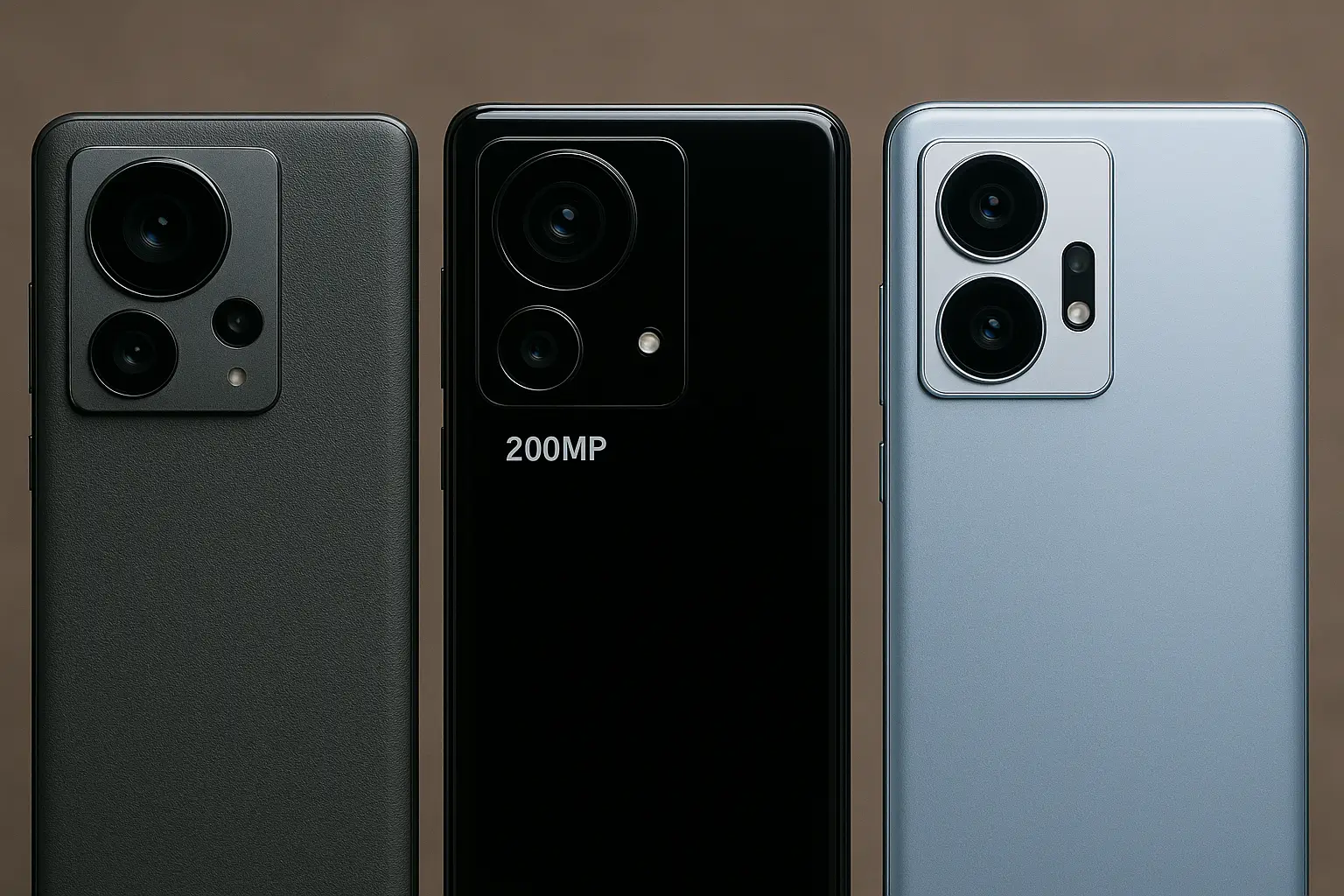 Comparison of top three camera smartphones of 2025