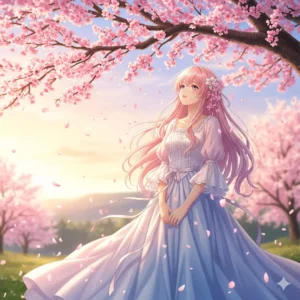 Anime Character in Nature Prompt