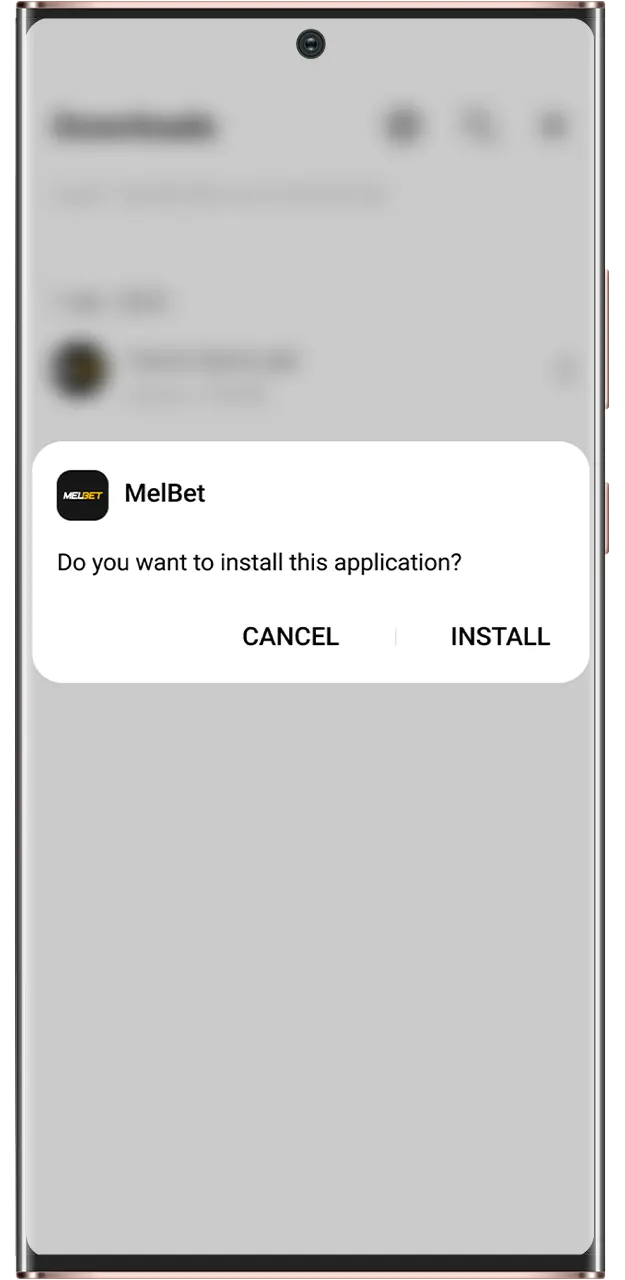 Run the downloaded file to complete the MelBet APK installation on your device.