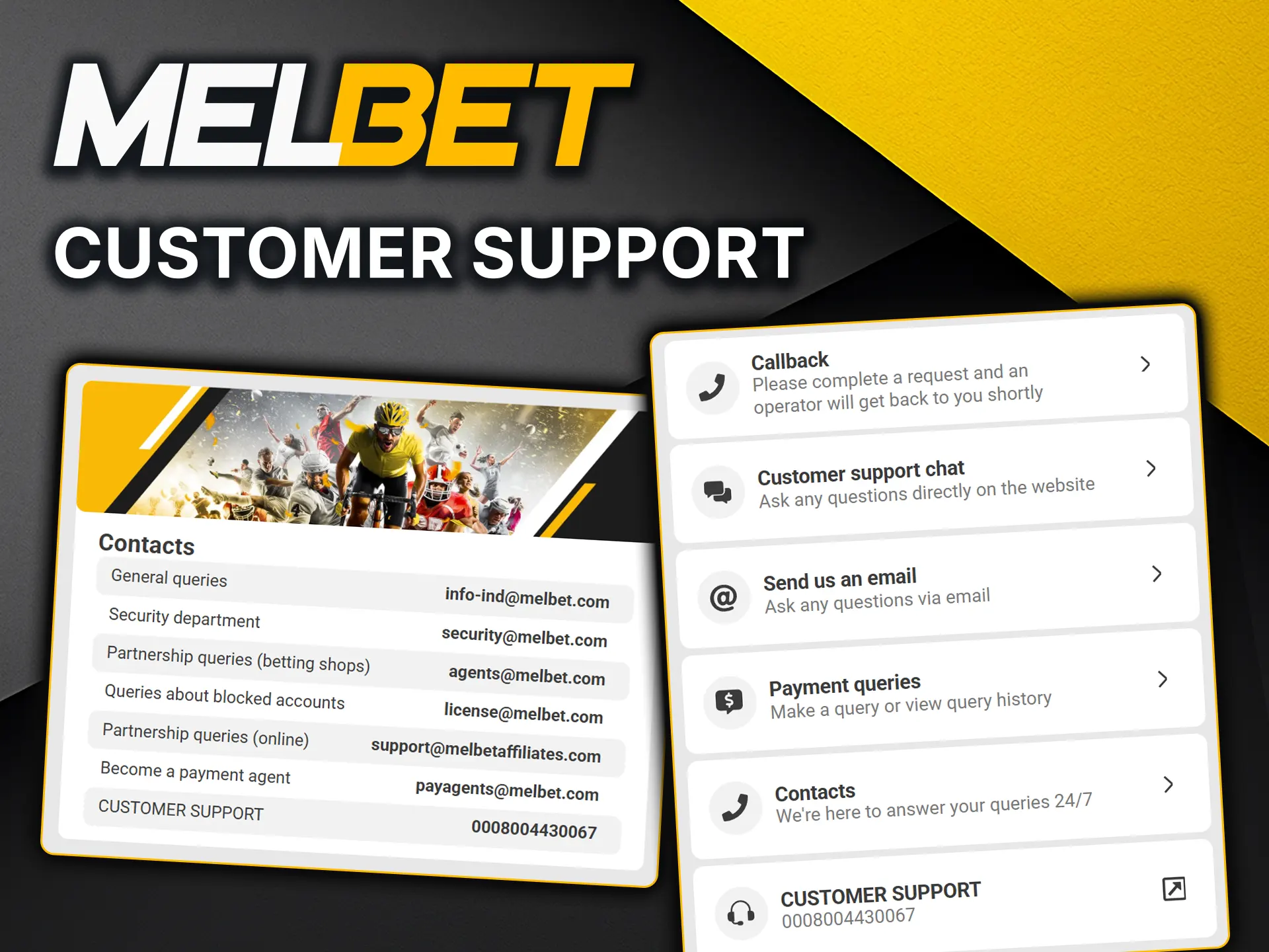 Get 24/7 help via the official MelBet customer support channels.