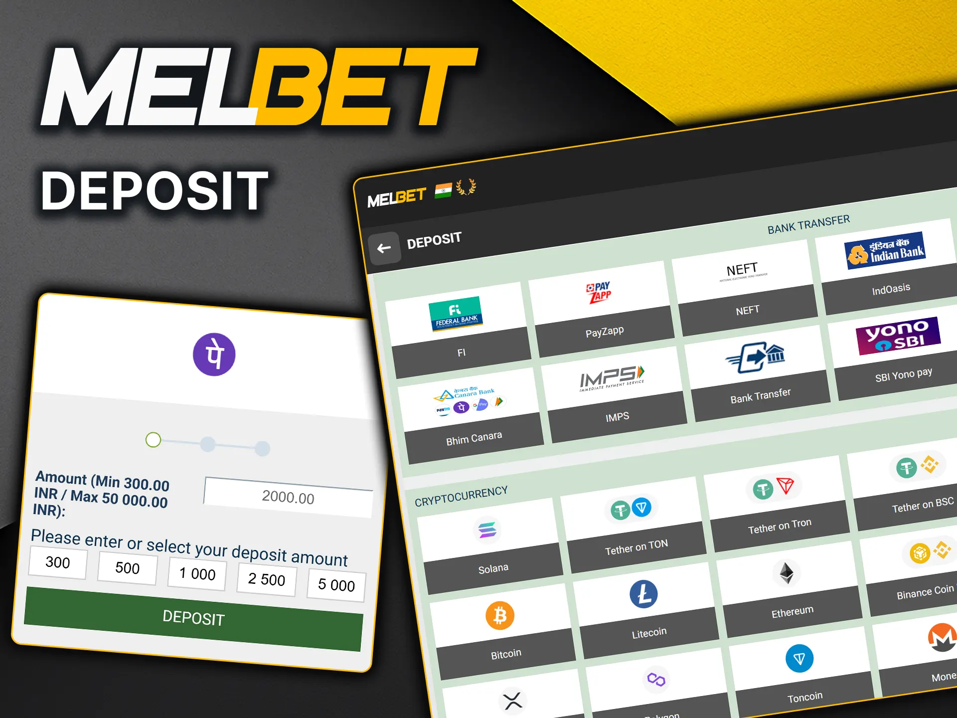 Follow these steps to successfully top up your MelBet balance in INR.