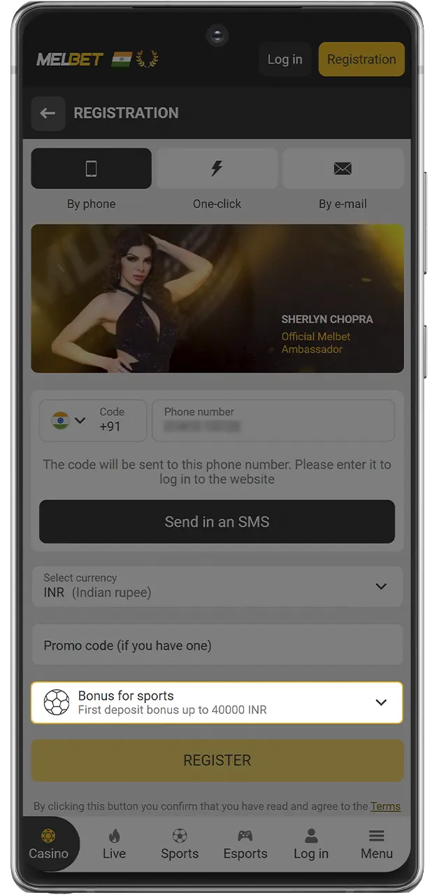 Pick your preferred reward during MelBet registration to boost your start.