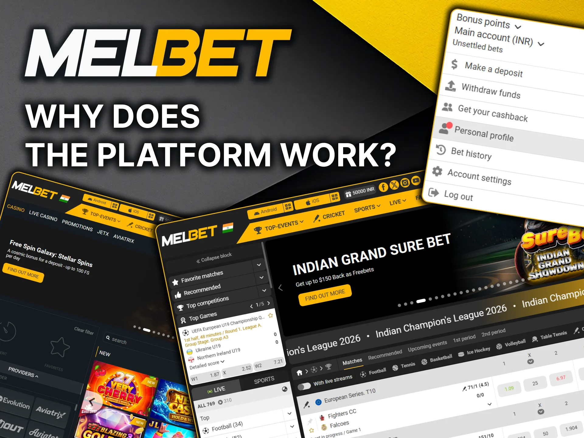 Find out why MelBet works for players in India.