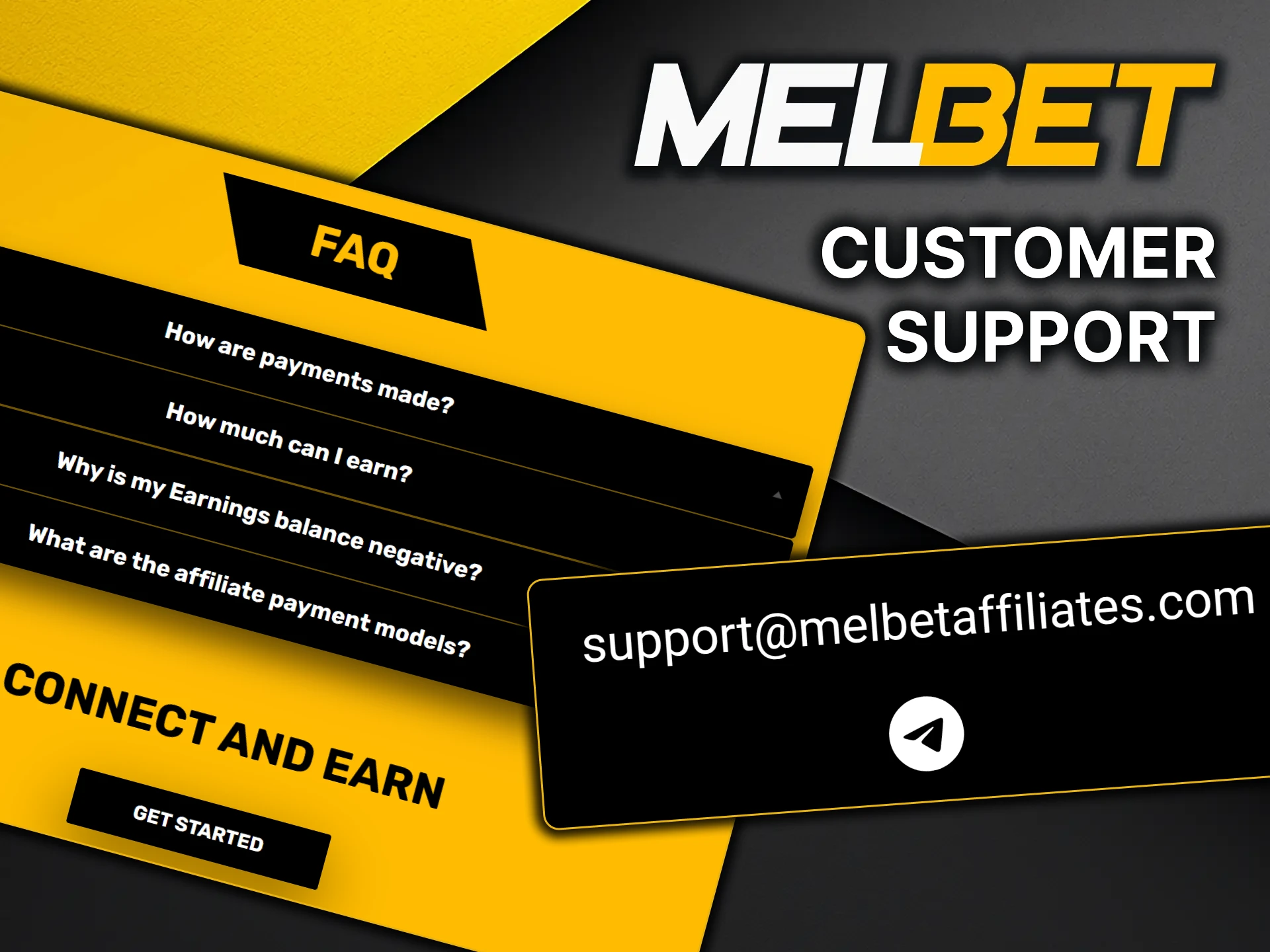 Get help from the MelBet affiliate program customer support.