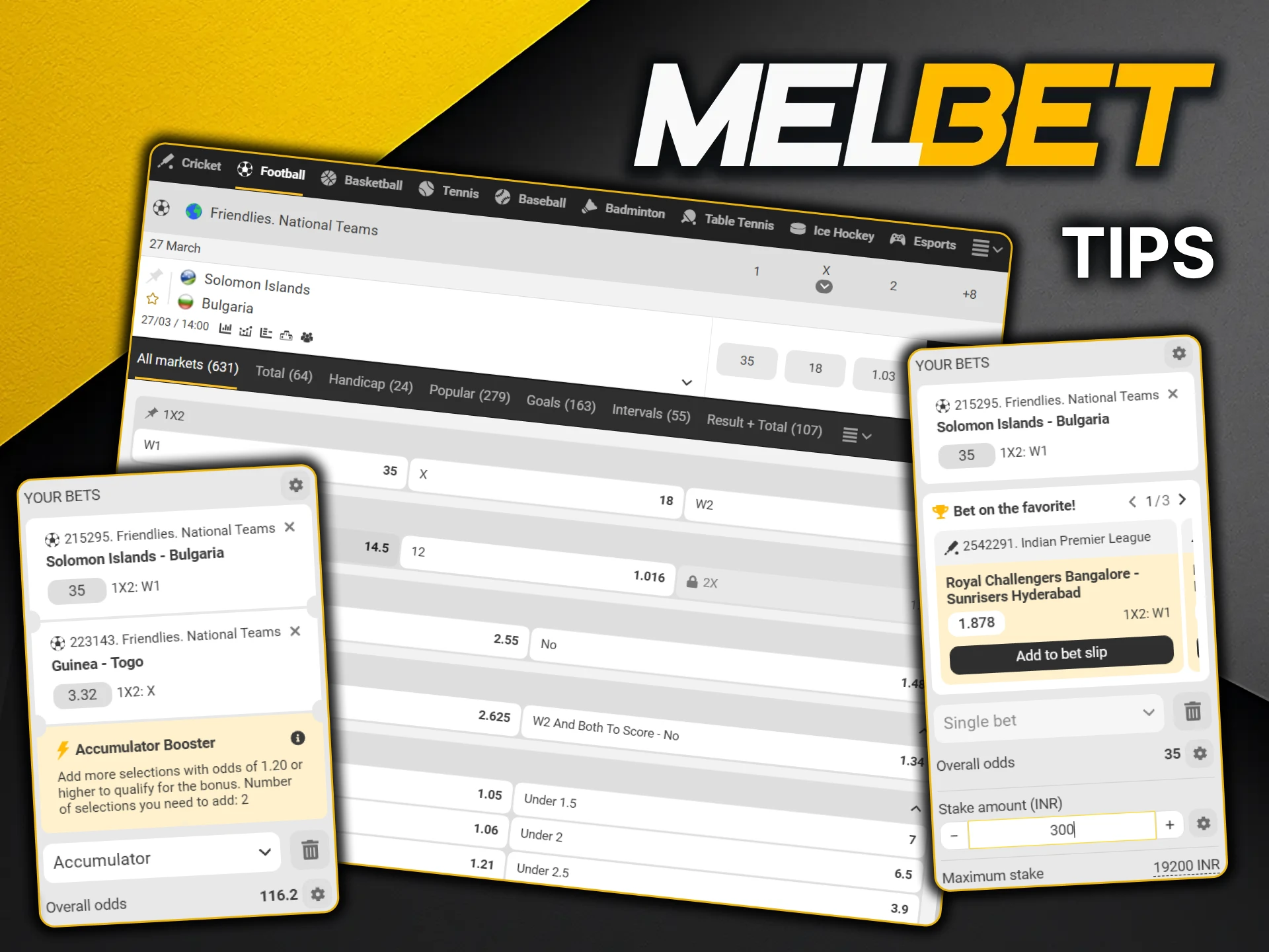 Learn football betting tips and use them when placing your bets at MelBet.