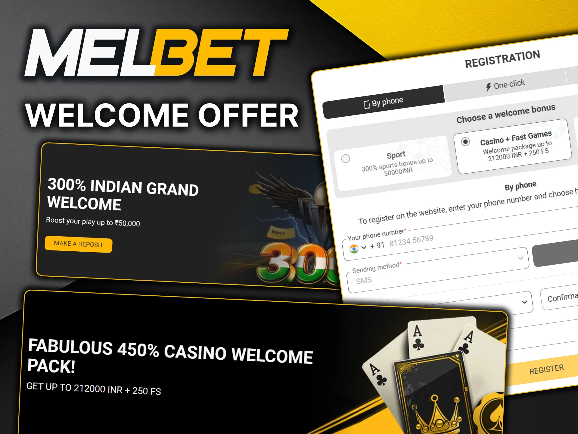 Make a deposit to get a welcome bonus at MelBet.
