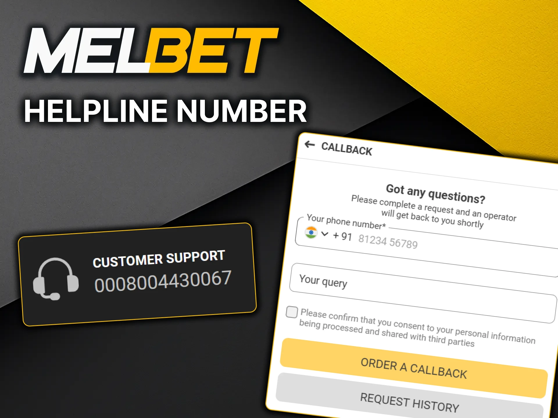 Call the MelBet hotline number for immediate assistance.