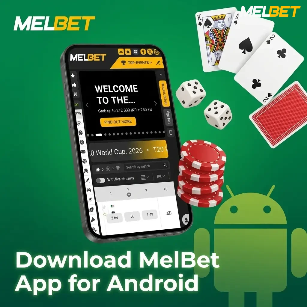 Download the MelBet app for Android. Easy guide to install the MelBet APK on compatible smartphones and tablets.
