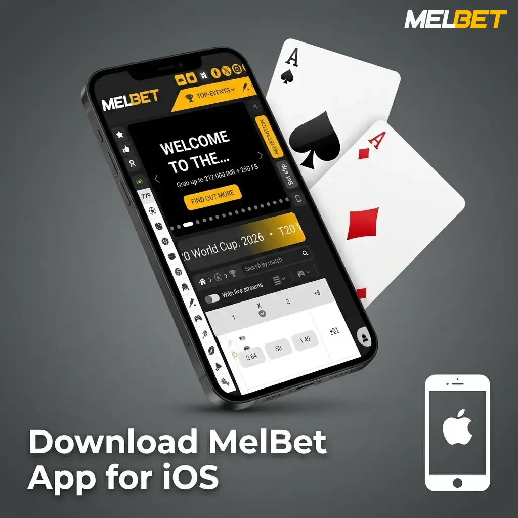 MelBet app download guide for iOS featuring installation steps, system requirements, and supported Apple devices.