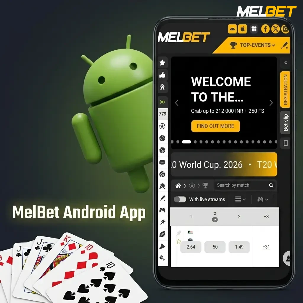 Steps to download and install the MelBet Android app APK on smartphones and tablets.