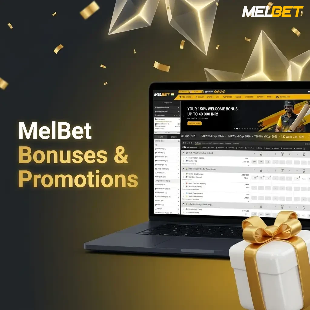 MelBet casino promotions offering new users a 450% welcome bonus up to 212,000 INR and 250 free spins.