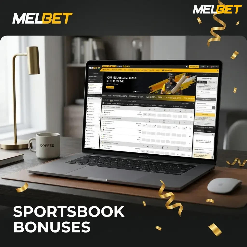 Sportsbook bonus offer of 450% up to 212,000 INR on the first five deposits for Indian sports bettors.